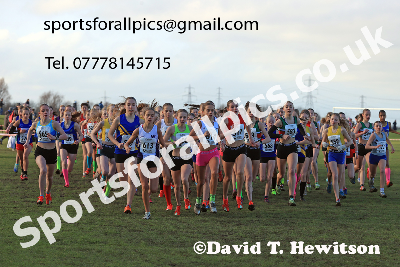 Girls Under-15s 2026 Northern Cross Country Champs., Pontefract Racecourse, Pontefract. Photo: David T. Hewitson/Sports for All Pics